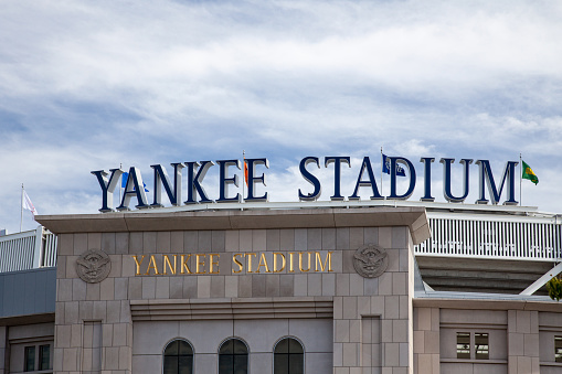 New York City, United States - September 3, 2014: Famous Yankee stadium in The Bronx New York City. Home of the New York Yankees baseball team.
