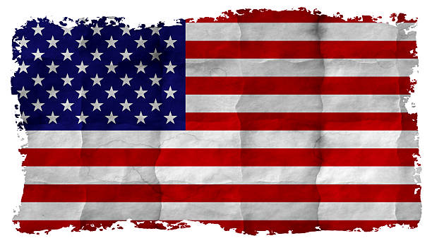 istock USA flag painted on paper texture 499650222
