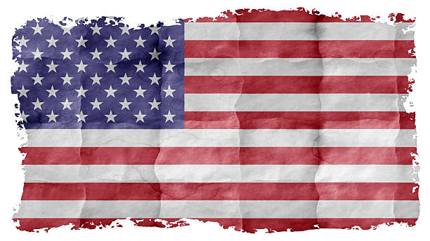 istock USA flag painted on paper texture 499650304