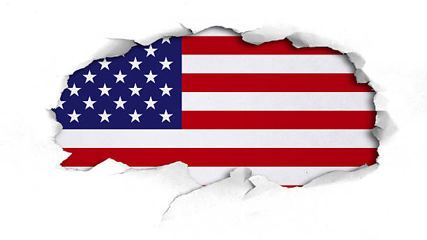 istock USA flag painted on paper texture 499651142