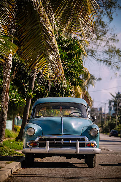 istock Blue Vintage car in Miramar 499651466