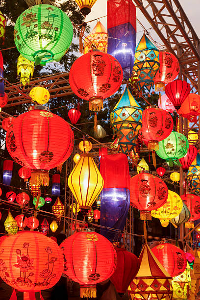 istock Asian lanterns in international lantern festival 499652962
