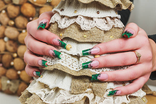 istock Luxury festive nail art 499653726