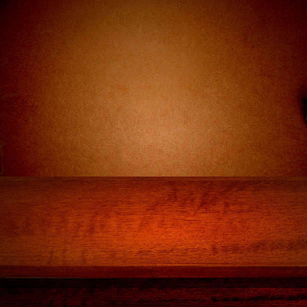 istock Empty wooden deck table with tablecloth for product montage. 499654360