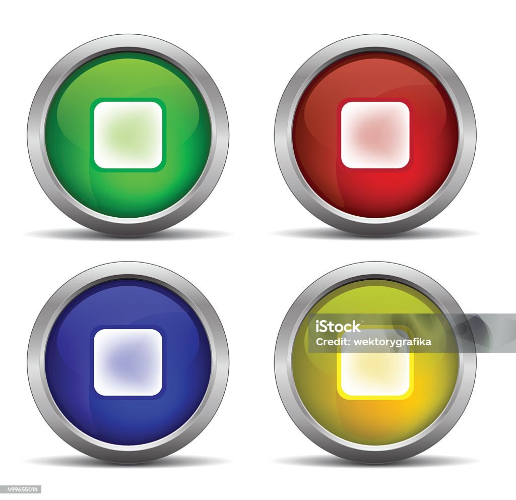 Stop Web Button Stop Glossy Web Button Beautiful Internet Button Set Stock Illustration ...