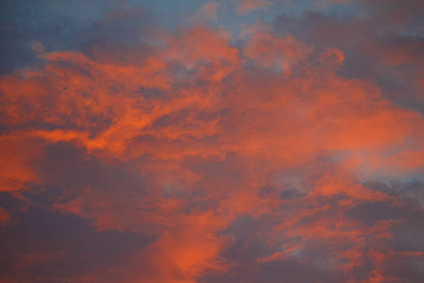 istock Red cirrus clouds at sunrise. Nature 499660000
