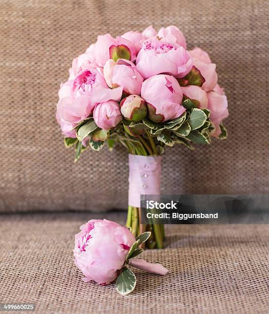 Bouquet Of Peonies Stock Photo - Download Image Now - Wedding, Bouquet, Arts Culture and Entertainment