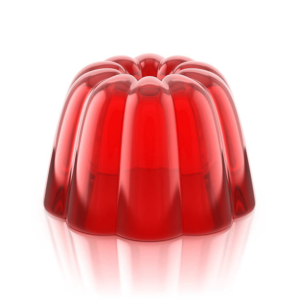 red jelly pudding red jelly pudding molding a shape stock pictures, royalty-free photos & images