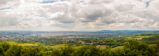 istock Vienna Cityscape Overcast Panorama 499662186