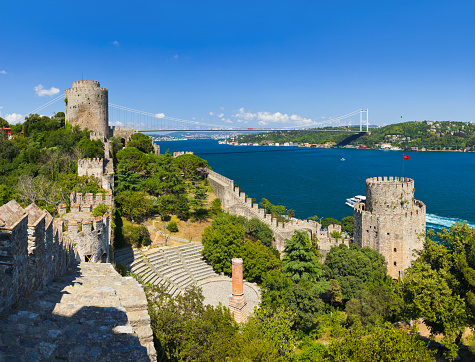 Rumeli Fortress at Istanbul Turkey - architecture background
