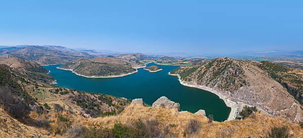 istock Panoramic view from ancient city of Pergamon to the lake 499663174