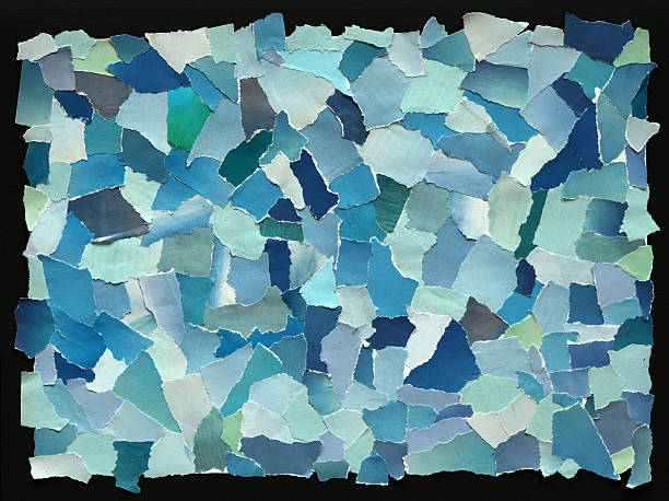 istock Sky blue texture of torn paper 499663411