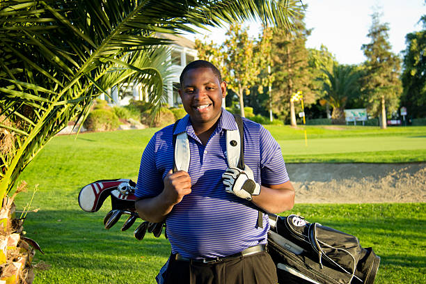 Focus scene on golf activity in golf course