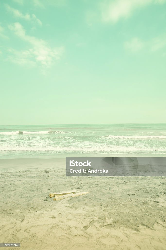 Retro turkusowy Beach - Zbiór zdjęć royalty-free (Automatyczny filtr postprodukcyjny)