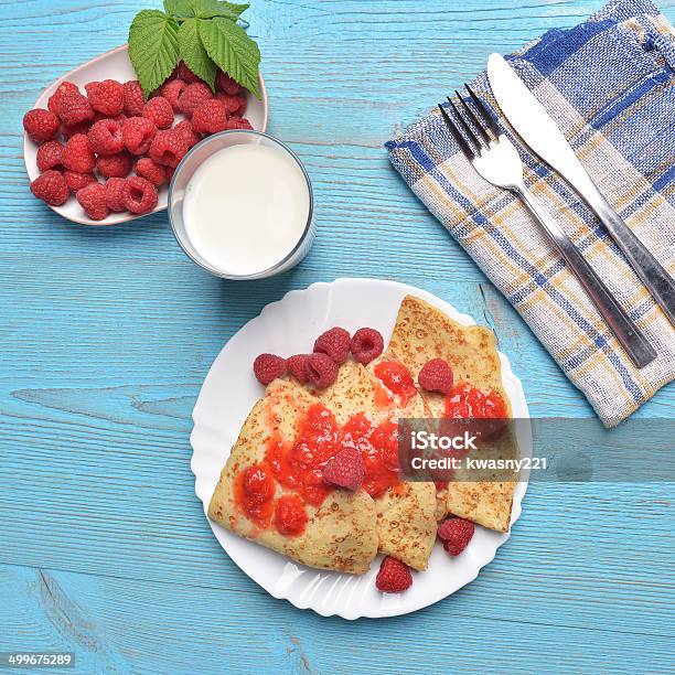 Pancakes Stock Photo - Download Image Now - Batter - Food, Berry Fruit, Breakfast