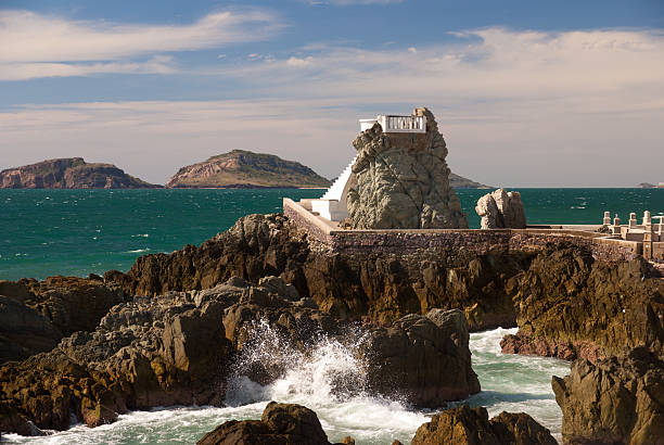 a view of Mazatlan from the beach nearby