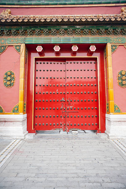 istock Chinese Palace Museum gate nails 499675905