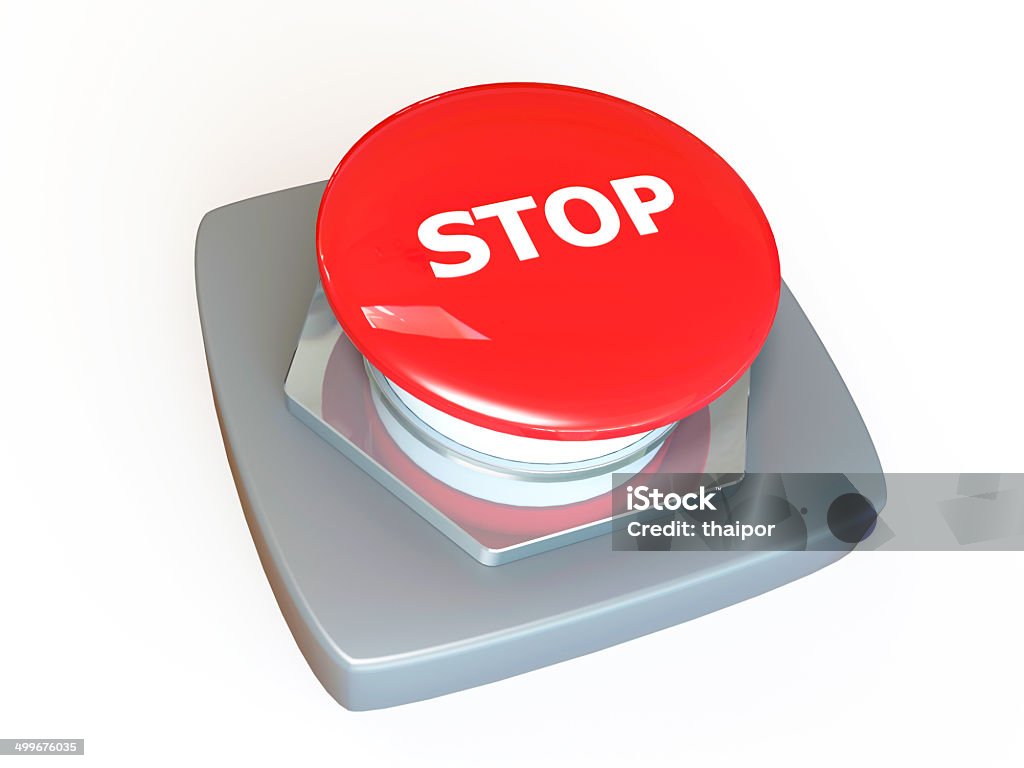 stop switch stop switch isolated on white background Accidents and Disasters Stock Photo