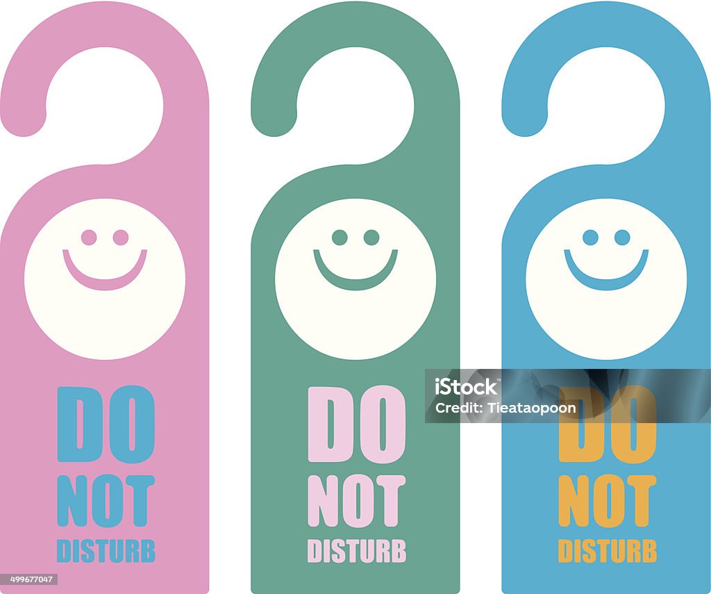 Signs do not Dusturb vector Bed - Furniture stock vector