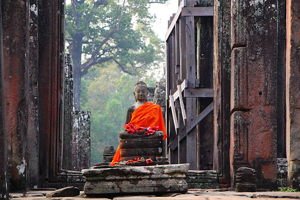 Buddha, Angkor wat, Siem reap, Cambodia stock photo