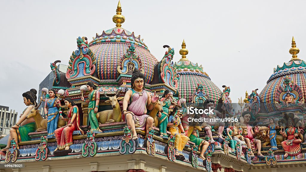 Templo Sri Mariamman - Foto de stock de Arranha-céu royalty-free