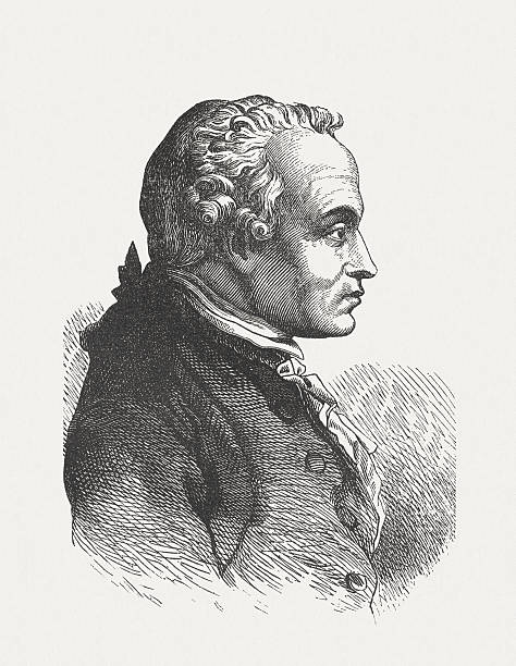Immanuel Kant (1724-1804), German philosopher, wood engraving, published in 1870 Immanuel Kant (1724 - 1804), German philosopher of the Enlightenment. Kant is one of the most important representatives of Western philosophy. Woodcut engraving, published in 1870. immanuel stock illustrations