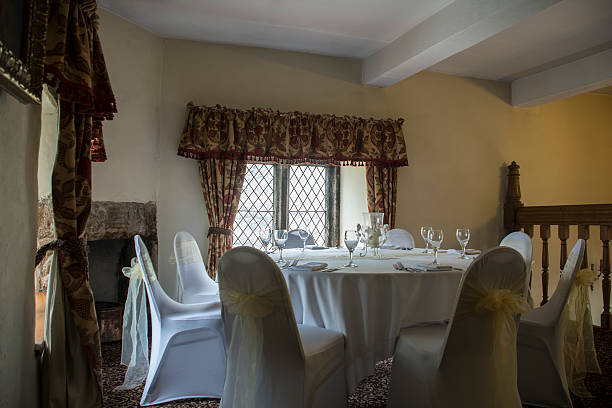 istock Very Old Room with Wine Glasses on Tables 499678161