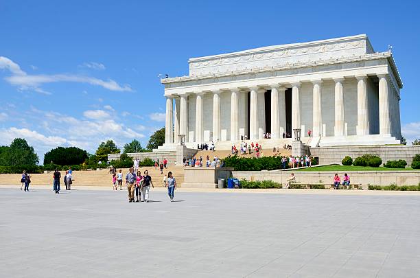 lincoln memorial - lincoln memorial washington dc people abraham lincoln stock-fotos und bilder