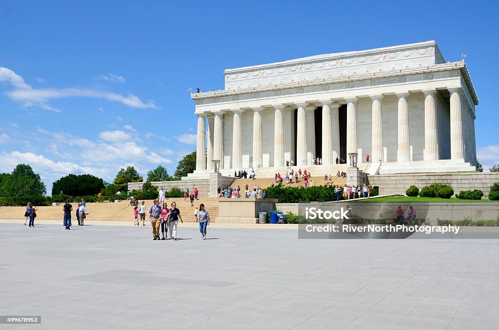 Lincoln Memorial Visitors at the Lincoln Memorial in downtown Washington DC . Built to honor America's 16th president, it is a popular tourist destination, as well as the location of Martin Luther King Jr.'s "I Have a Dream" speech. Martin Luther King Jr. Stock Photo