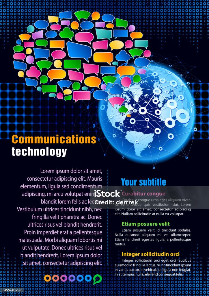 Communication technology Vector of world map  Abstract stock vector