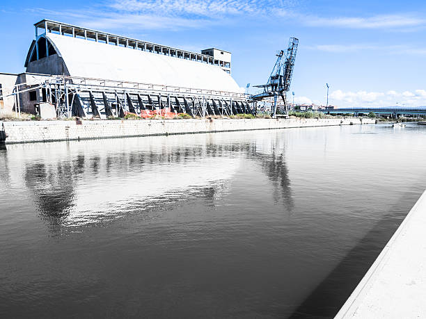istock Waterway industrial warehouse wharf 499685824