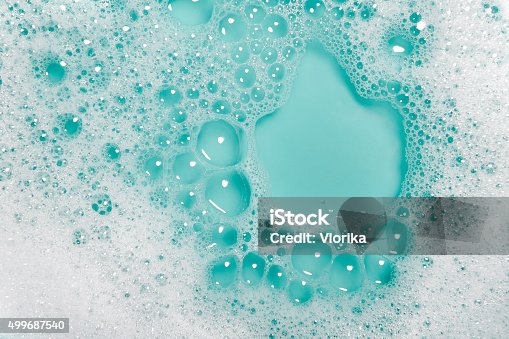 istock Soap bubbles background (blue) 499687540