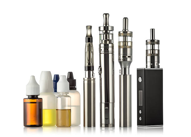 electronic cigarettes collection isolated on white electronic cigarettes collection isolated on white liquid battery stock pictures, royalty-free photos & images