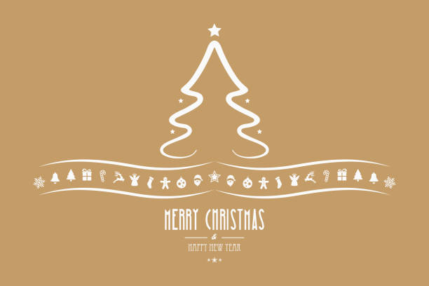 ilustraciones, imágenes clip art, dibujos animados e iconos de stock de árbol de navidad fondo de elementos de decoración de oro - christmas backgrounds christmas card part of