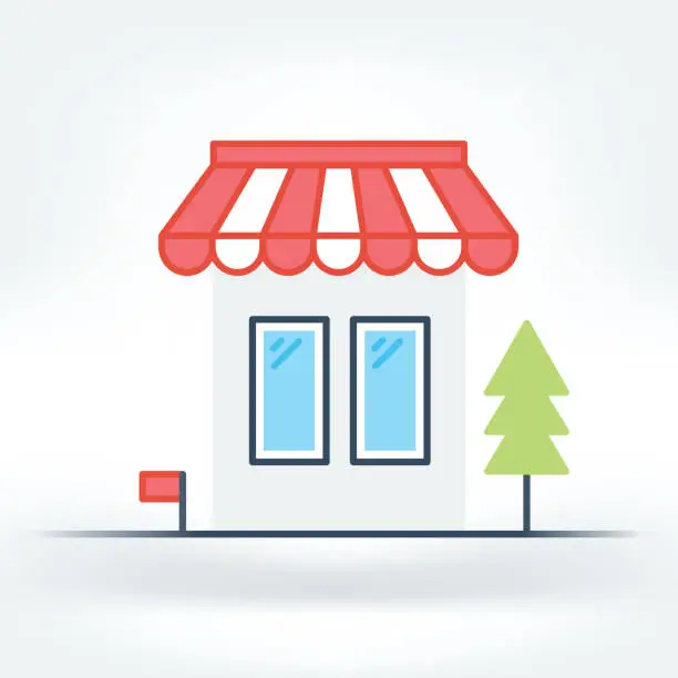 Vector illustration of Vector Icon of Store Icon