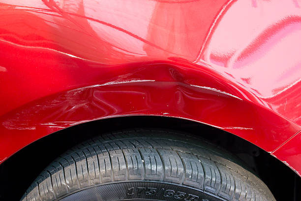 istock Car body damage from accident. 499693309