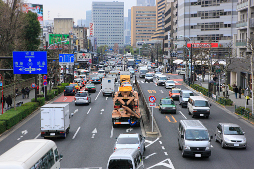 Tsukiji Market Crossing of Shin-Ohashi Street