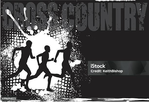 Maschio Runner Grunge Sfondo - Immagini vettoriali stock e altre immagini di Corsa cross-country - Corsa cross-country, Maratona, All star - Sportivo