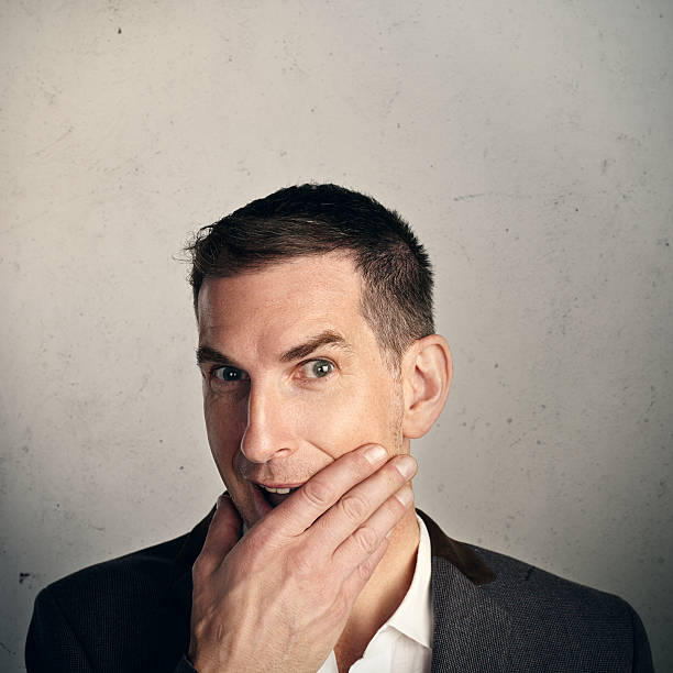 istock Portrait of surprised man 499698687