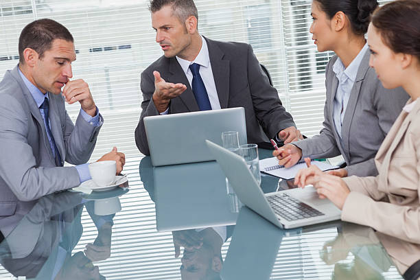 istock Business people interacting and working together 499699137