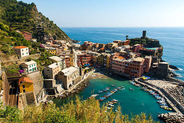 istock Vernazza Awe-inspiring view from Mountain 499699530