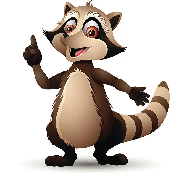 Vector illustration of Raccoon Character