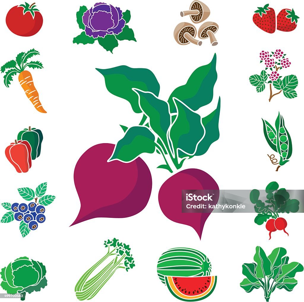beets with vegetable and fruit border A vector illustration of beets with vegetable and fruit border. Agriculture stock vector