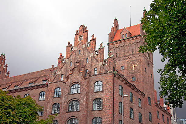 istock Munich. Old building made of red bricks 499715759