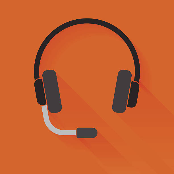 Headset Headset icon. hands free device illustrations stock illustrations