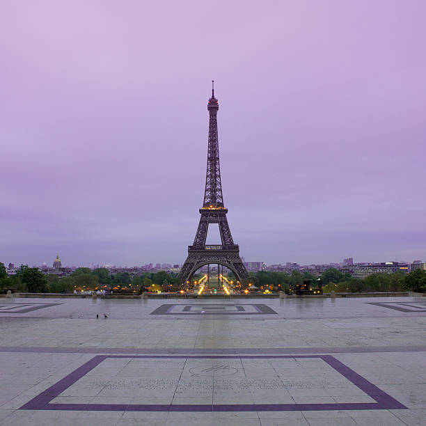 istock Eiffel Tower in sunrise at Trocadero, Paris 499716225