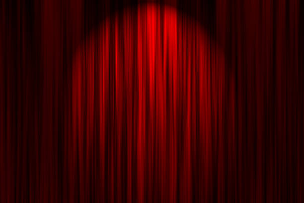 cortina de palco vermelho - curtain stage theater stage red imagens e fotografias de stock