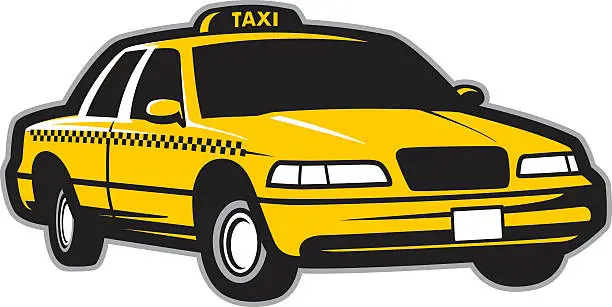 Vector illustration of Taxi Cab