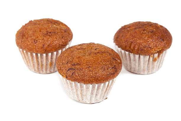 istock Banana cup cake isolated on white background 499721782
