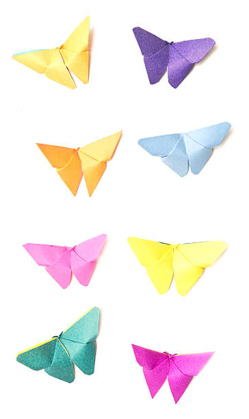origami butterfly - japan isolated origami red zdjęcia i obrazy z banku zdjęć
